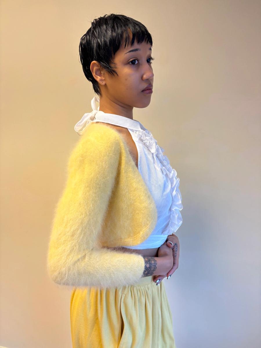Early Chantal Thomass Yellow Mohair Shrug  product image