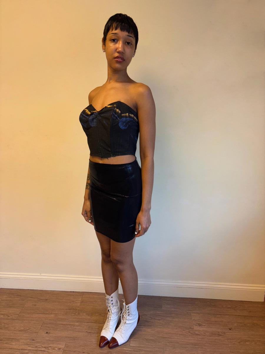 1950s Hand Painted Bodice product image