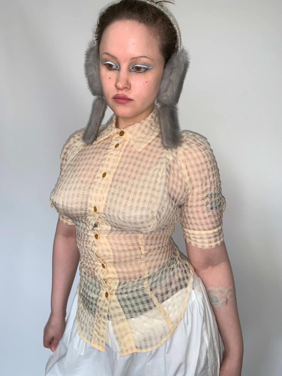 Vivienne Westwood Sheer Gingham Button Up product image