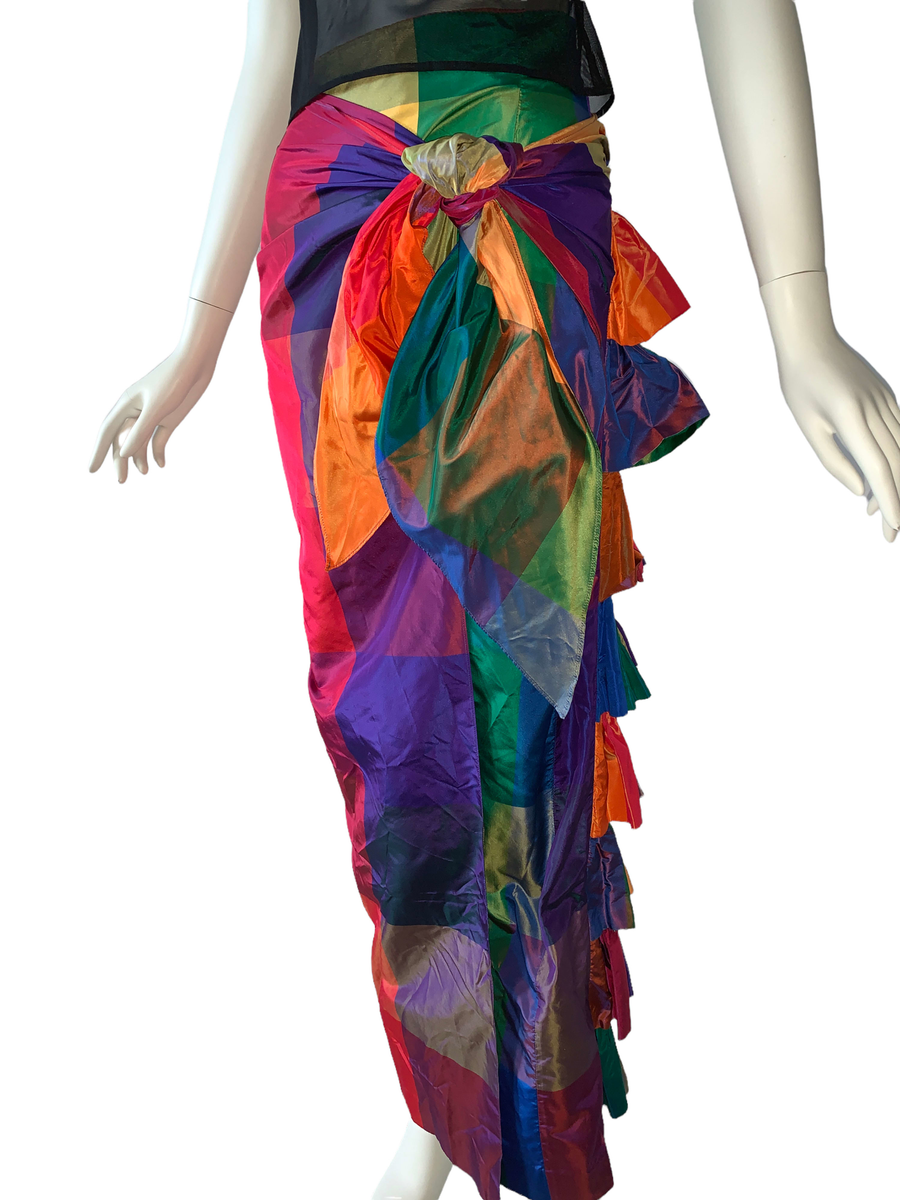 90s Chantal Thomass Changeable Taffeta Bustle Skirt product image