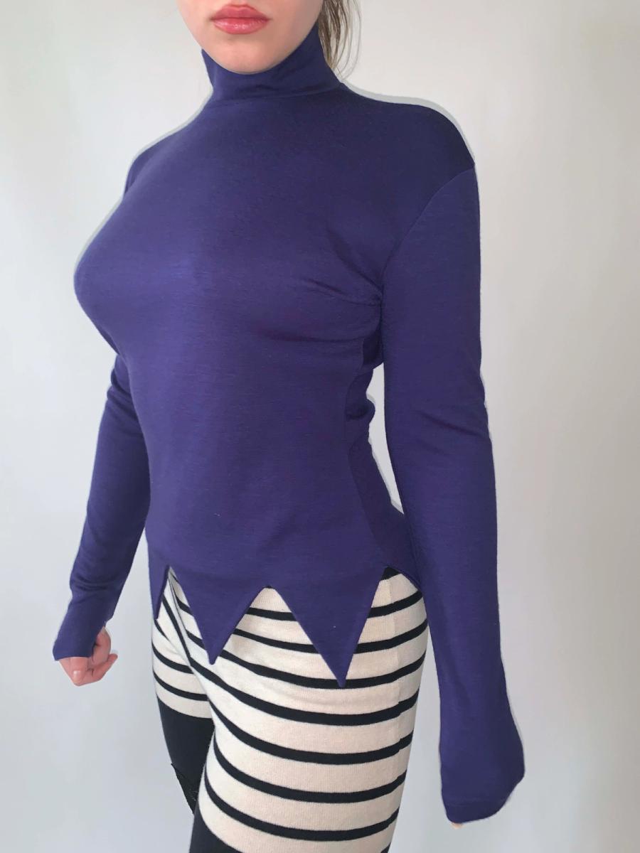 Chantal Thomass Mock Neck Knit with Fae Hem