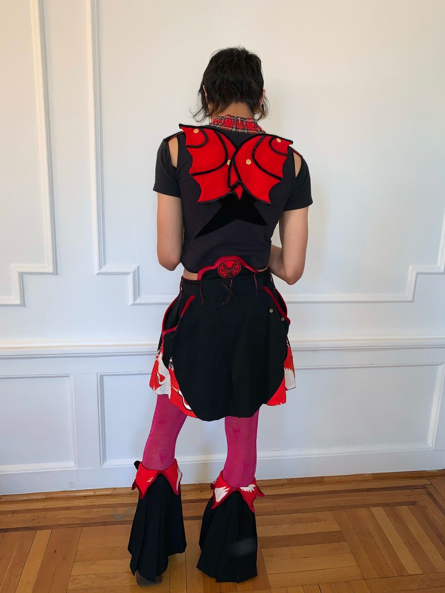 Takuya Angel Crane Motif Skort & Legwarmers Set  product image