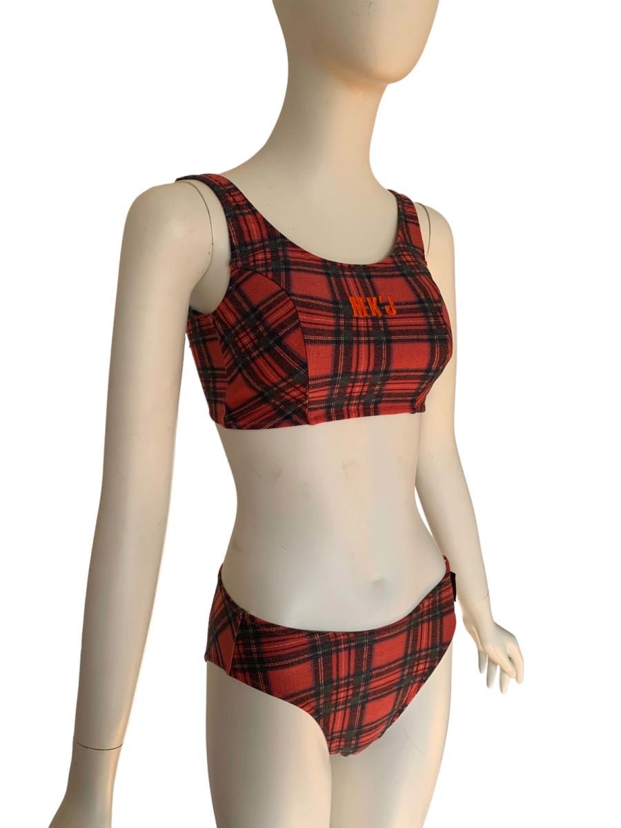 90s Michiko Koshino Plaid Swim Set product image