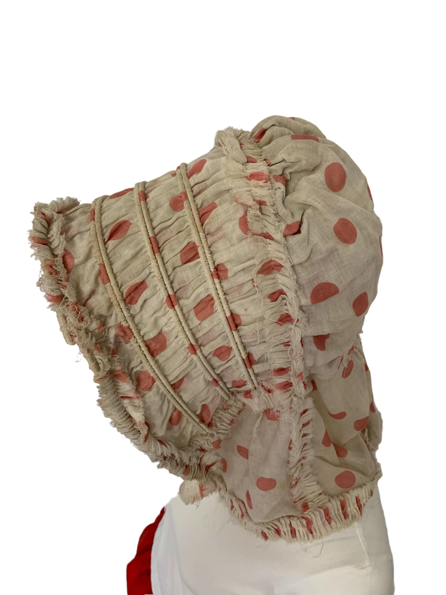 1800s Polka Dot French Sunbonnet product image