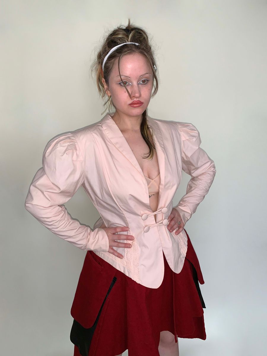 1980s Norma Kamali Jacket with Exaggerated Mutton Sleeves  product image