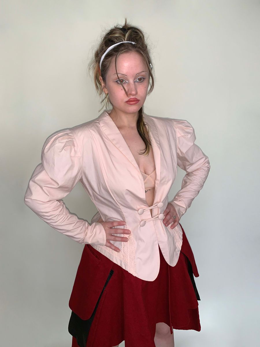 1980s Norma Kamali Jacket with Exaggerated Mutton Sleeves product image