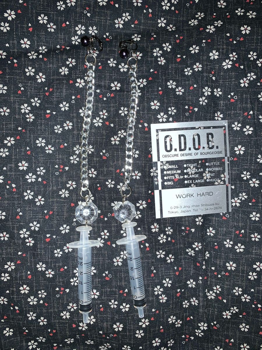 Obscure Desire of Bourgeoisie Runway Syringe Earrings product image