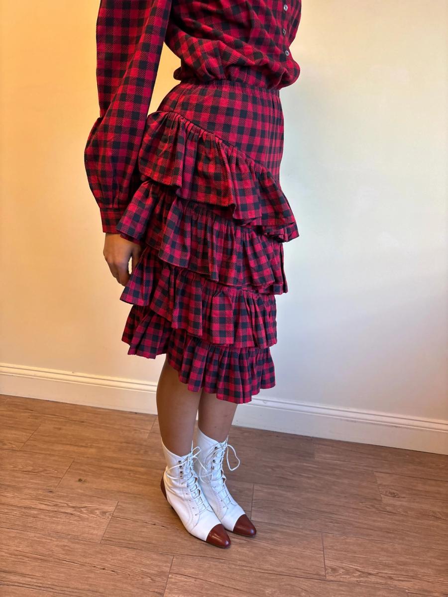 80s Norma Kamali Red Plain Set product image