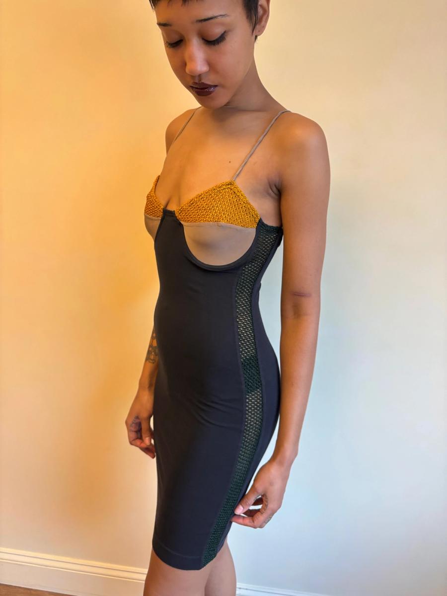 80s Junior Gaultier Crochet Bodycon Dress product image