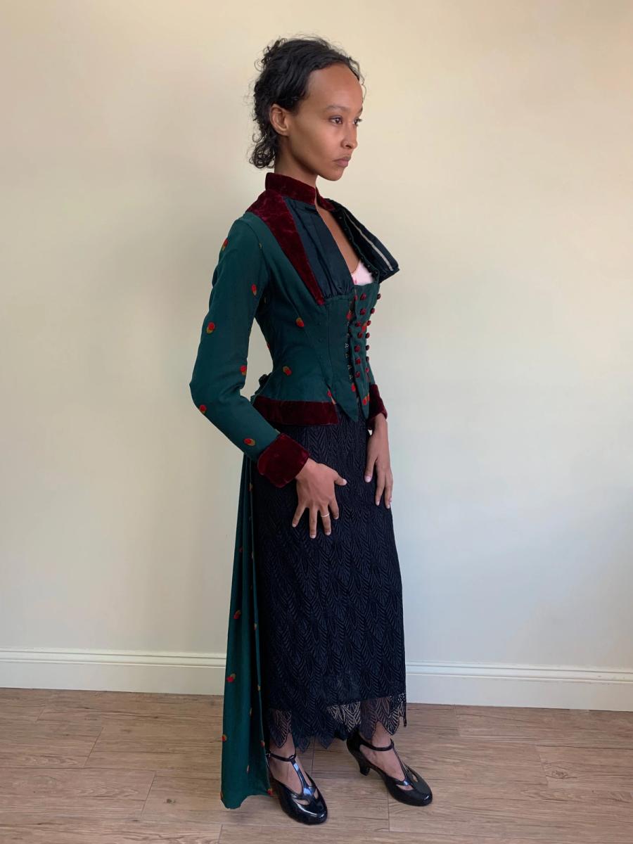 Victorian Embroidered Dot Bustle Jacket product image