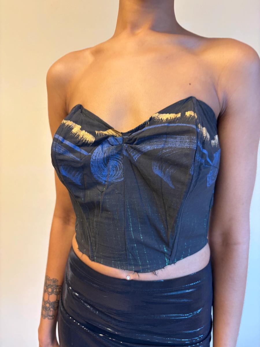 1950s Hand Painted Bodice product image