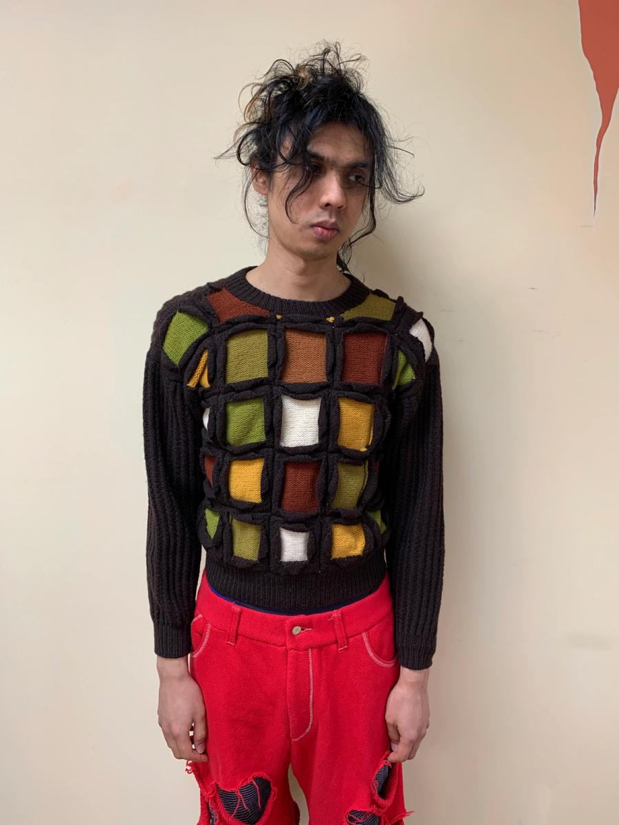 80s Issey Miyake Avant Garde Blocked Sweater product image