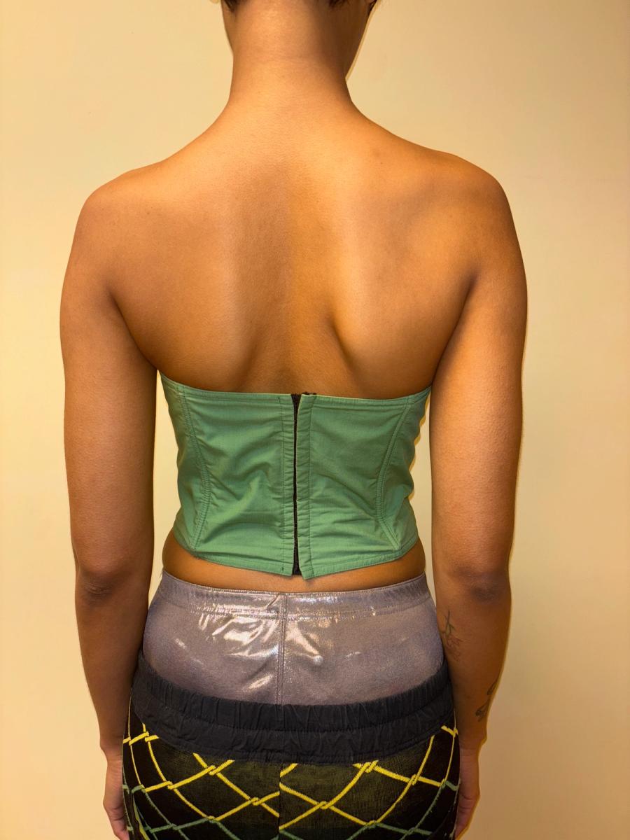 Vintage Chantal Thomass Green Lace Bustier product image