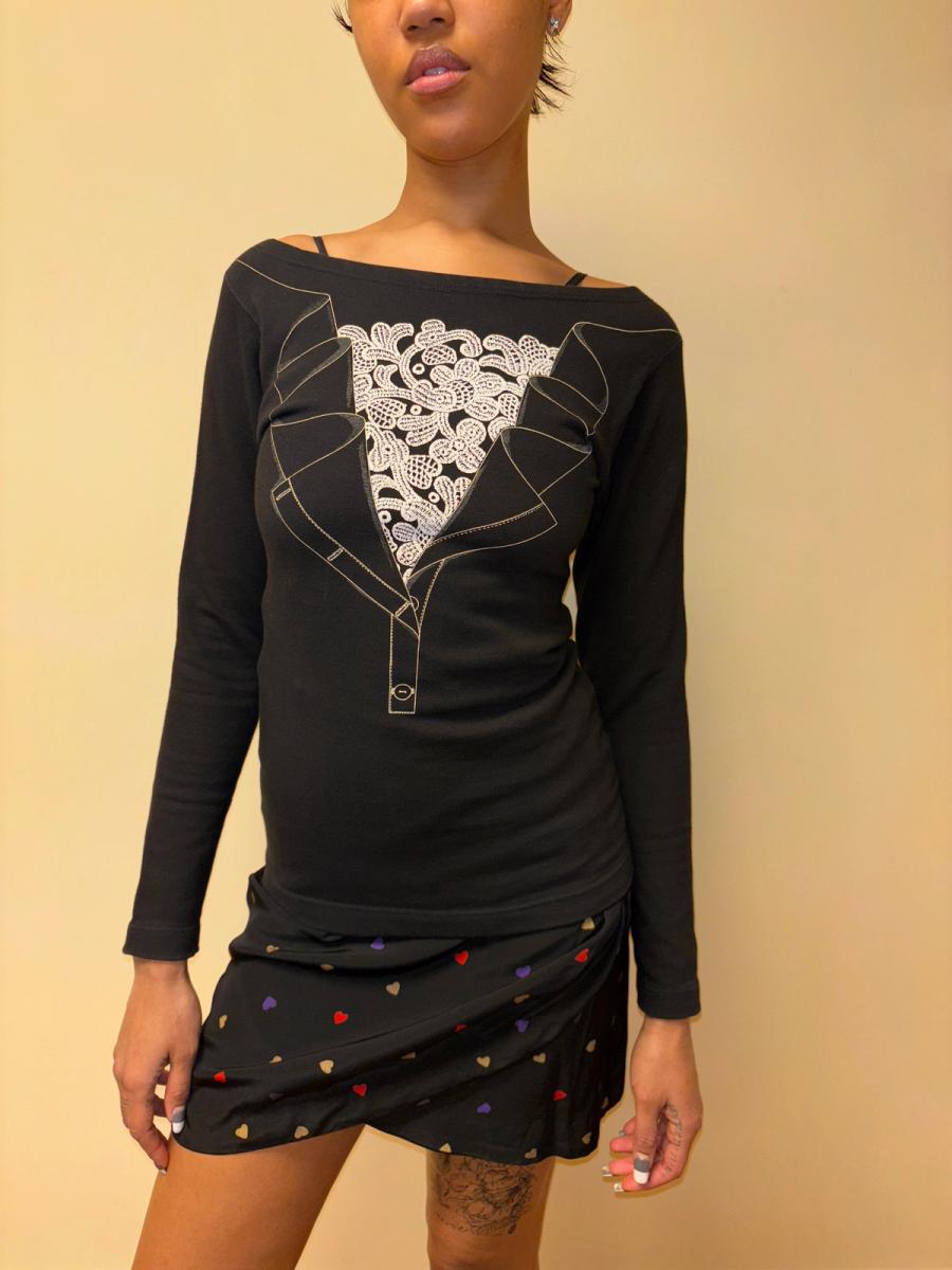 Vintage Chantal Thomass Trompe L'oeil Suit Sweater product image