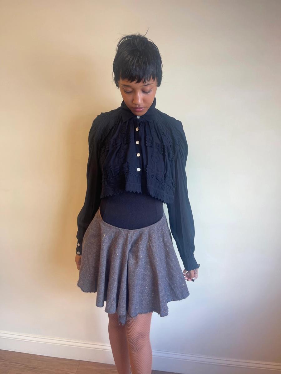 Chantal Thomass Ribbonwork Buttonup With Zigzag Hem   product image
