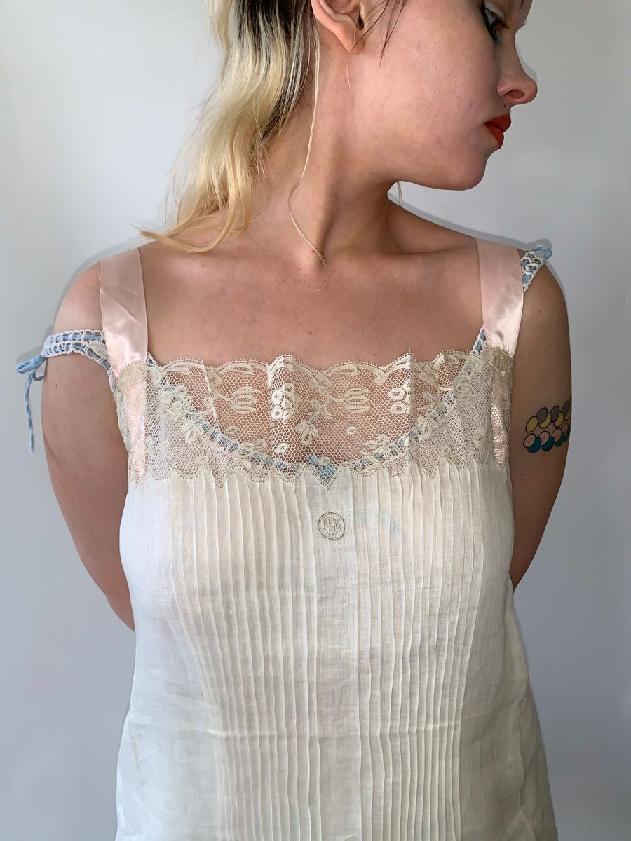 French Two Piece Edwardian Trousseau Lingerie Set product image