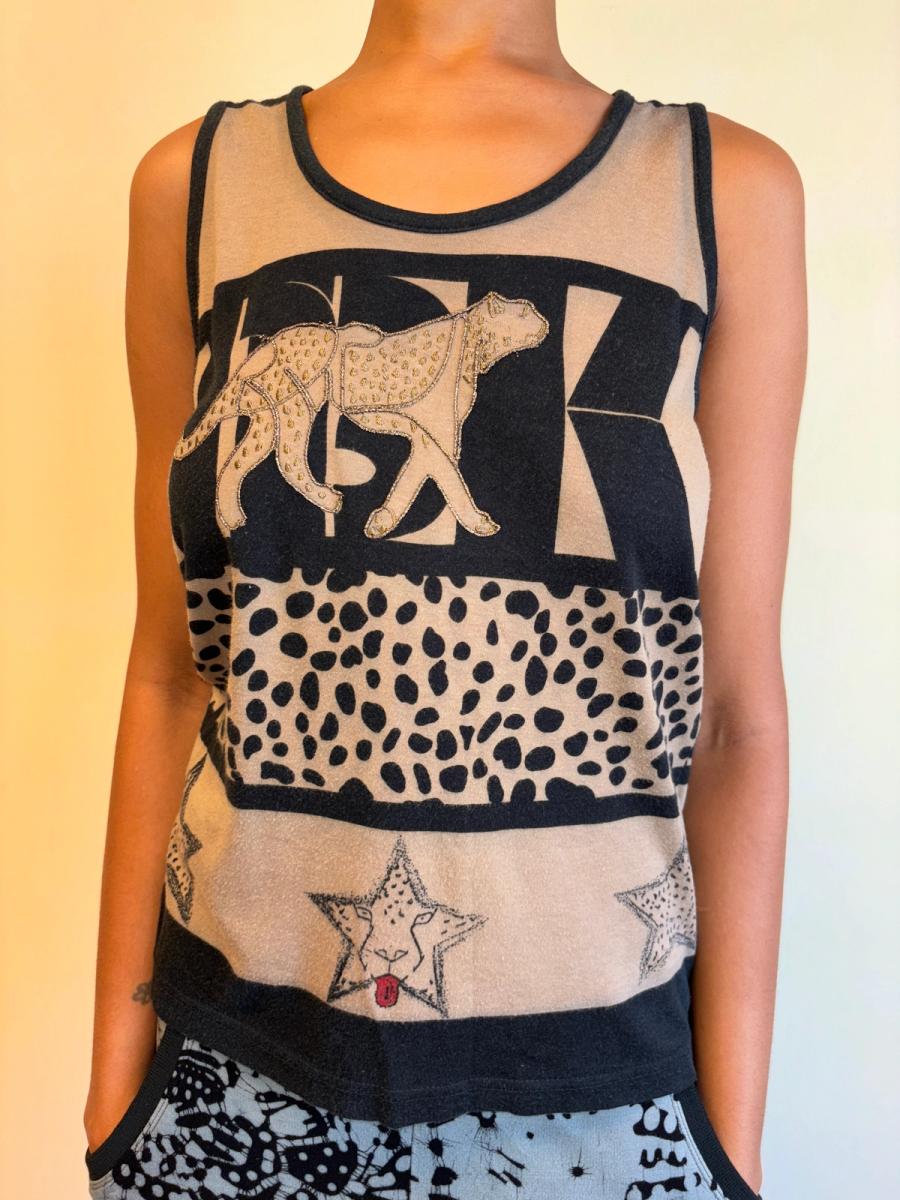 80s Krizia Cheetah Print Tanktop