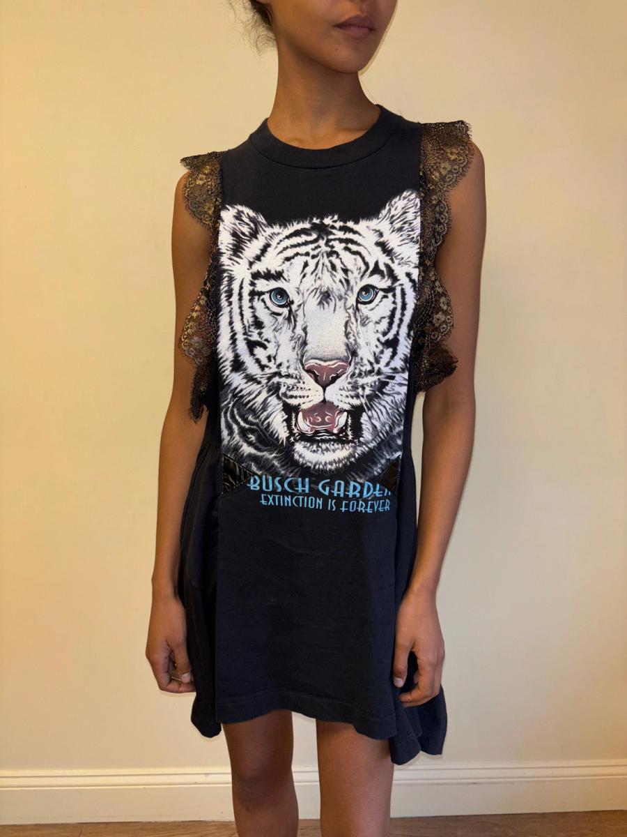 DryCleanOnly Patchwork Tiger Lace Dress product image