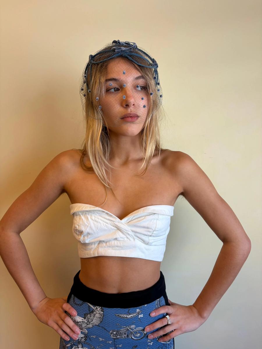 80s Mugler White Bandeau Top product image