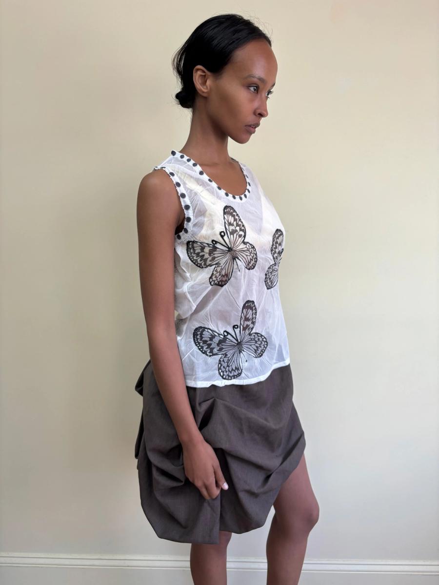 90s Yoshiki Hishinuma Butterfly Pleated Top product image