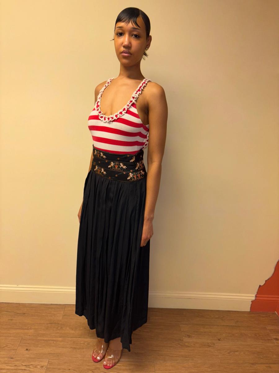 Vintage Chantal Thomass Cherub Print Maxi Skirt product image