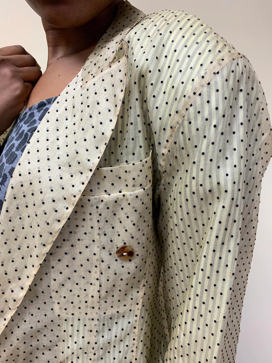 1980s Jean- Paul Gaultier Pour Gibo Flocked blazer product image