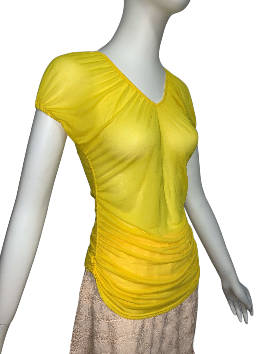 Jean-Paul Gaultier Yellow Sheer Blouse product image