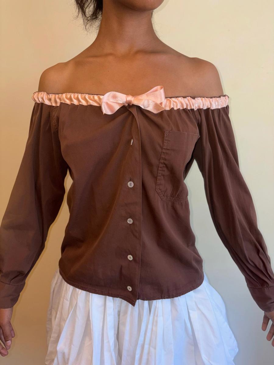 1980s Gaultier Gibo Shoulder-Baring Top product image