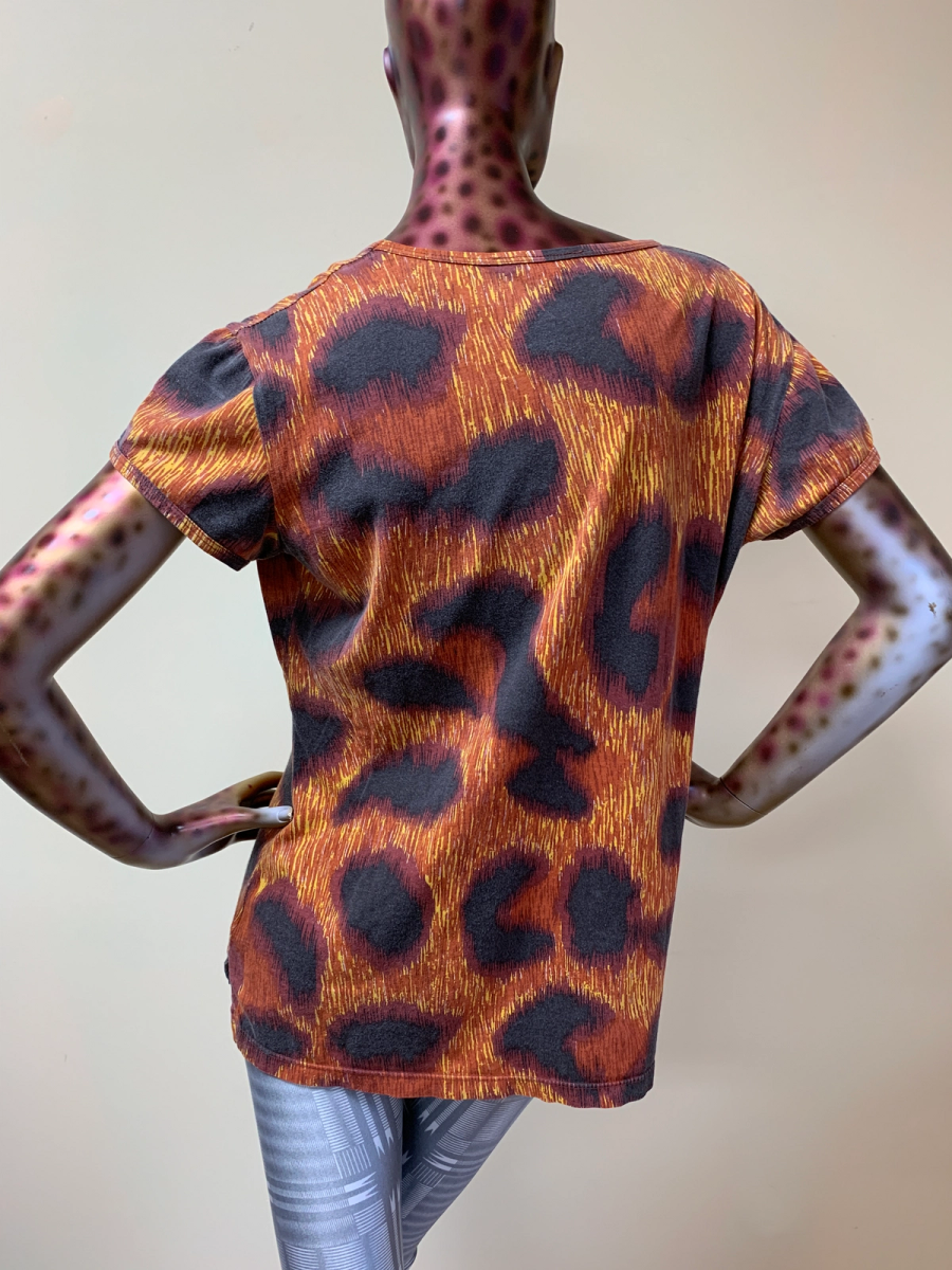 90s Vivienne Westwood 'Cafe Society' Cheetah Print T-shirt product image