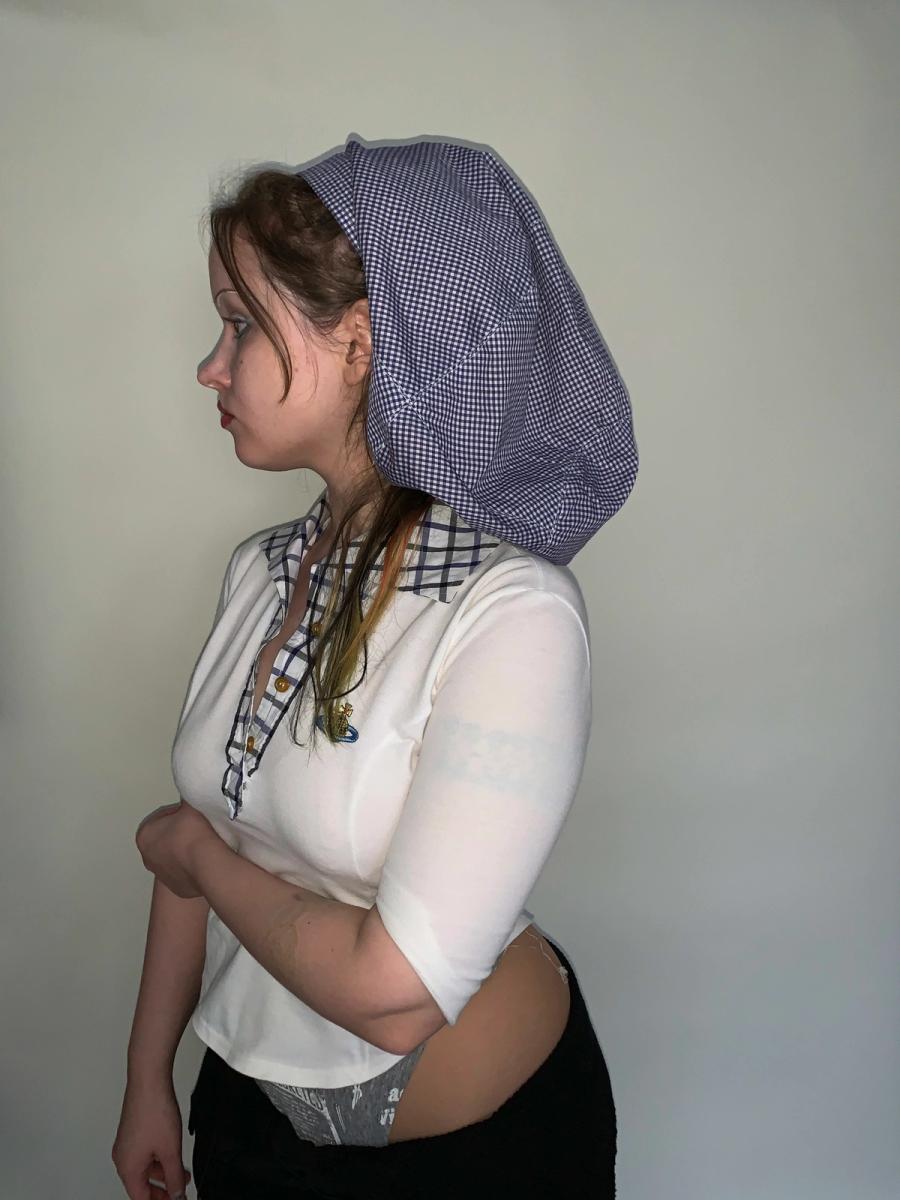 1980s Vivienne Westwood Oversized Gingham Hat product image