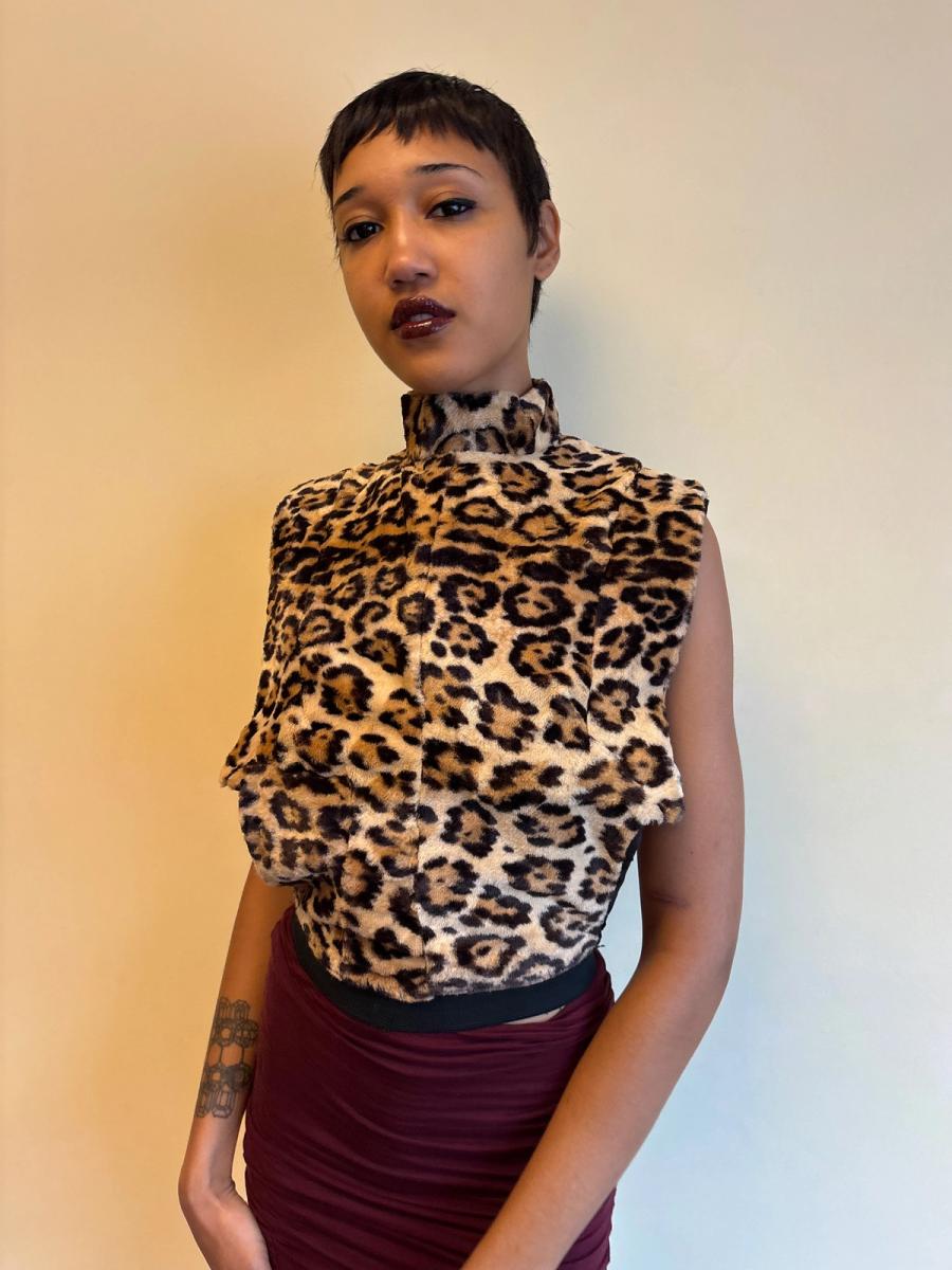 1940s Faux Fur Leopard Dickie product image