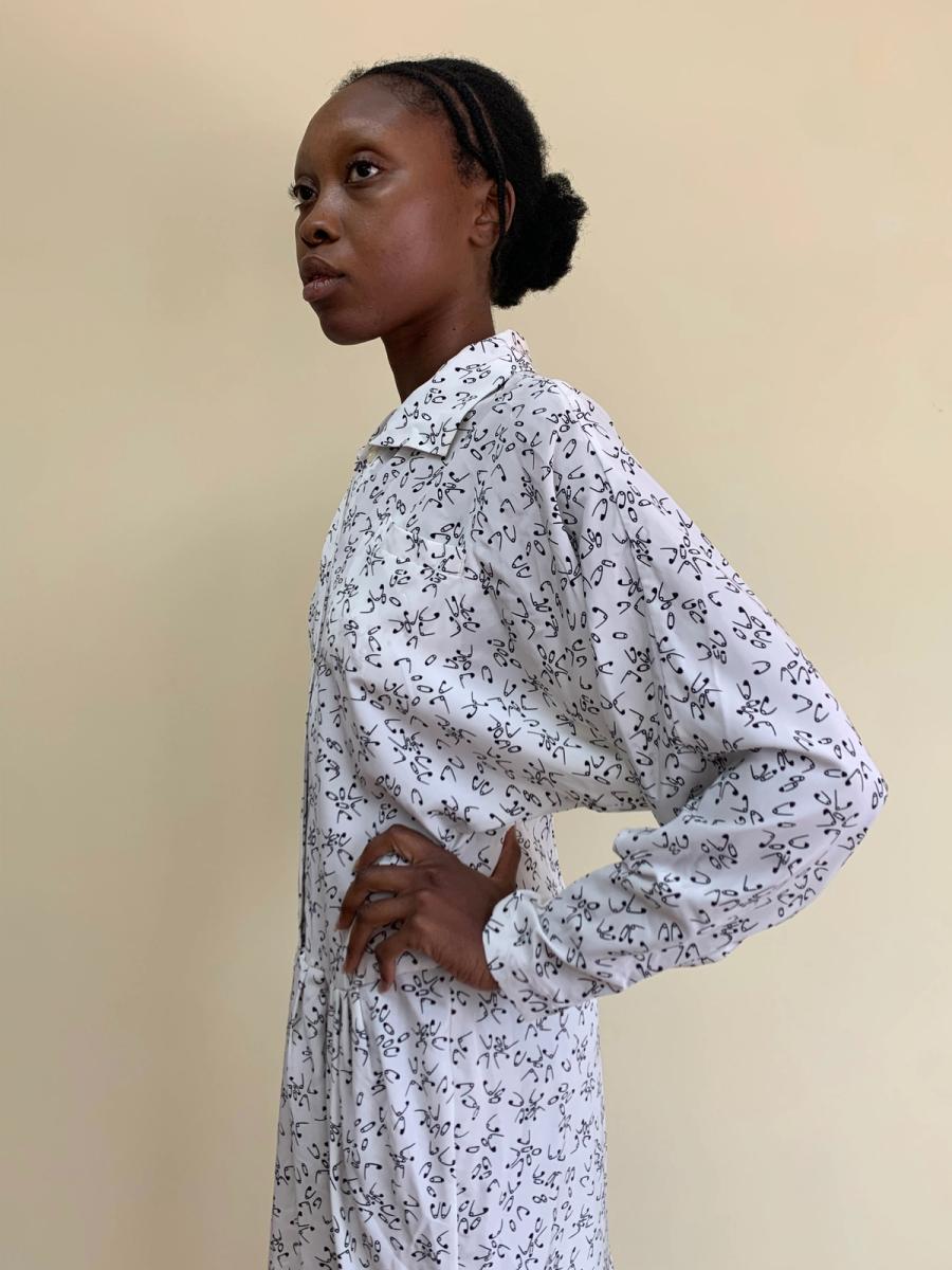 1980s Norma Kamali Safety Pin Dress product image