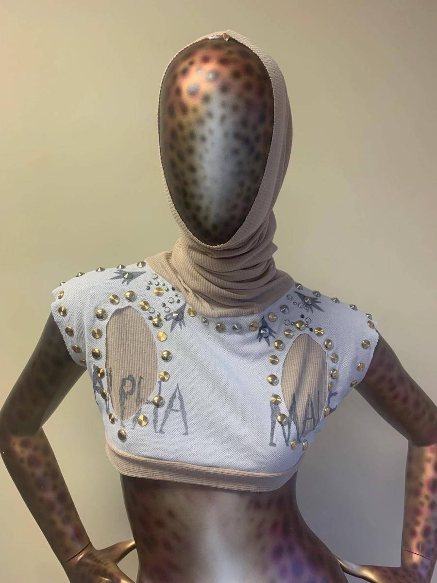 Alpha Male Studded Top With Tan Hood 2 product image