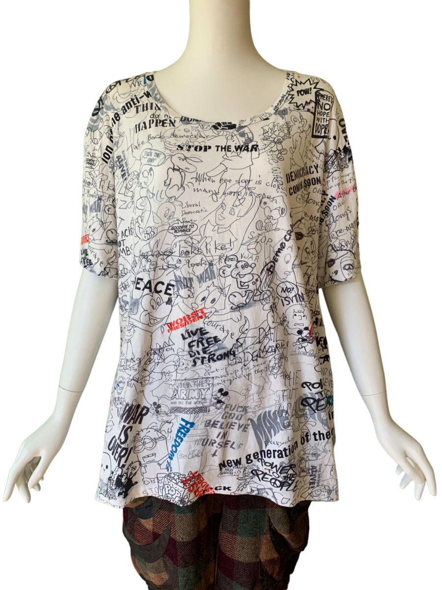 Nozomi Ishiguro Collage Doodle Shirt product image