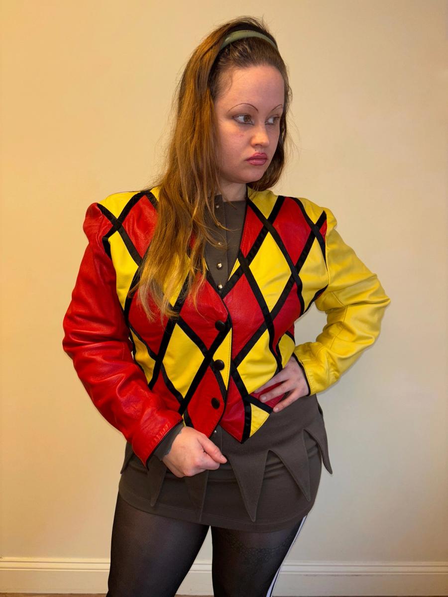 Scussi Gianfranco Harlequin Leather Jacket  product image