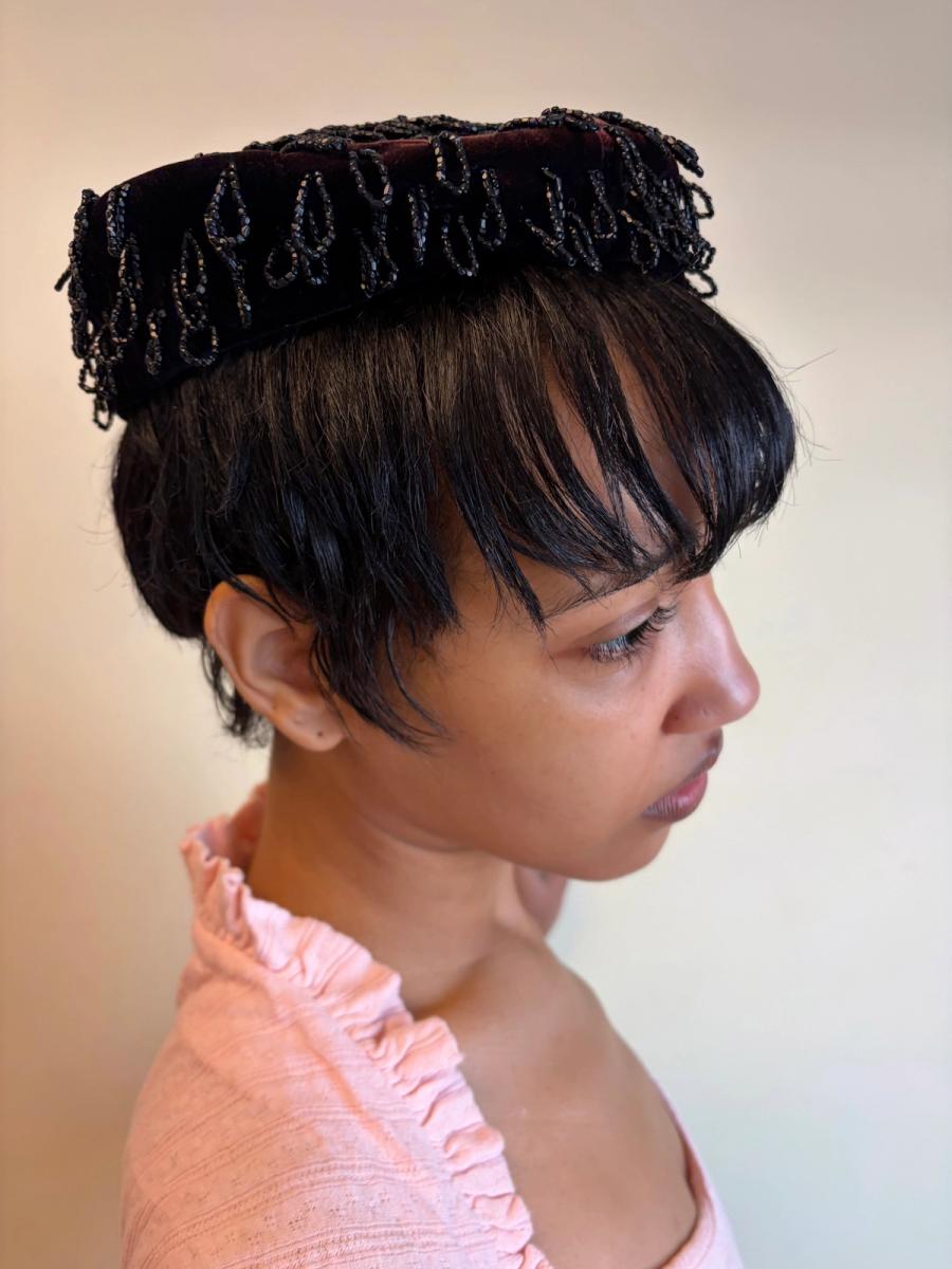 1930s Beaded Droplet Beret  product image