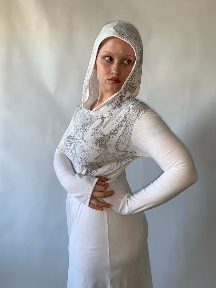 Yeah Right!! Rope Print Hooded Dress product image