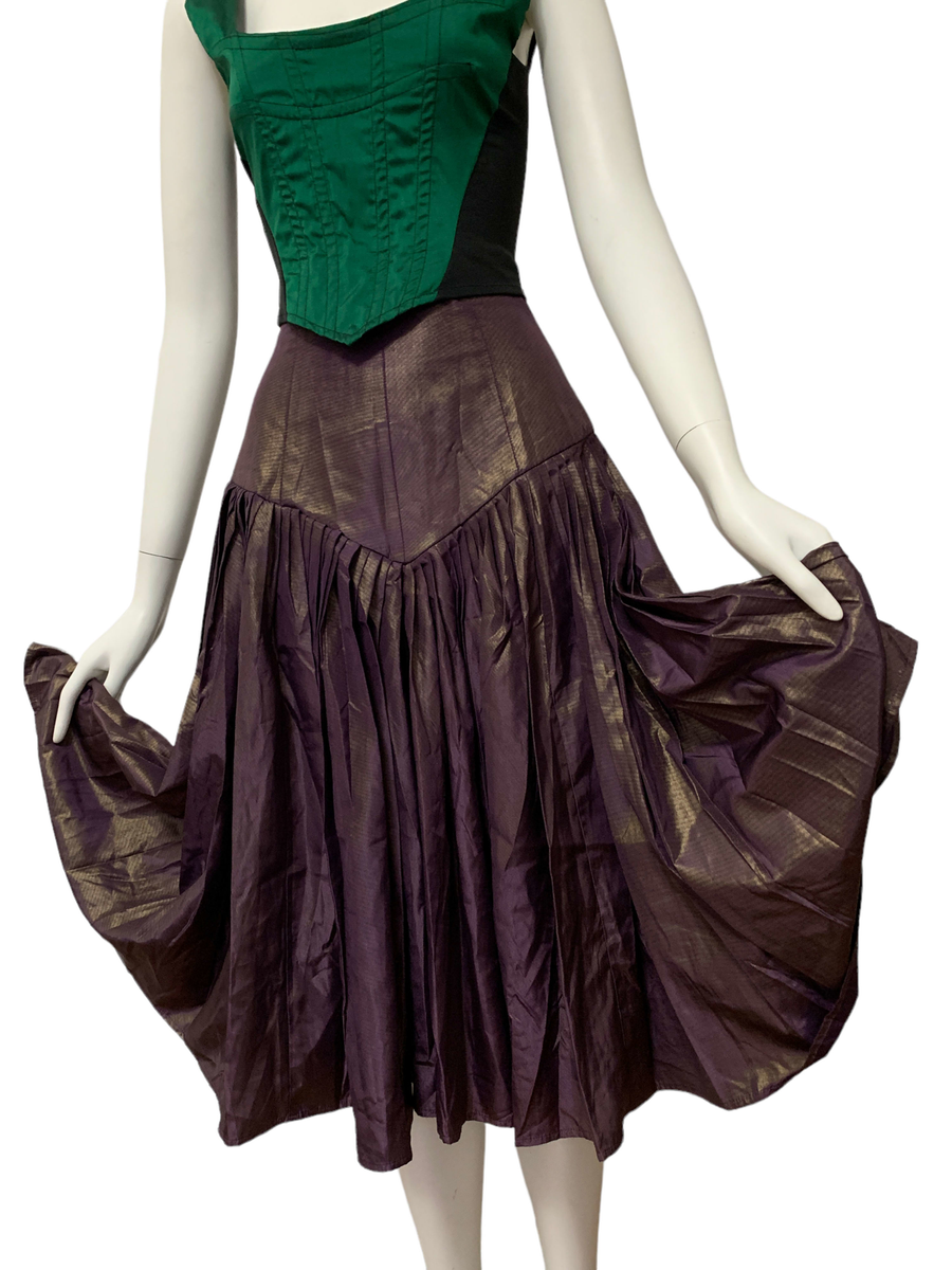 80s Norma Kamali Changeable Taffeta Skirt product image