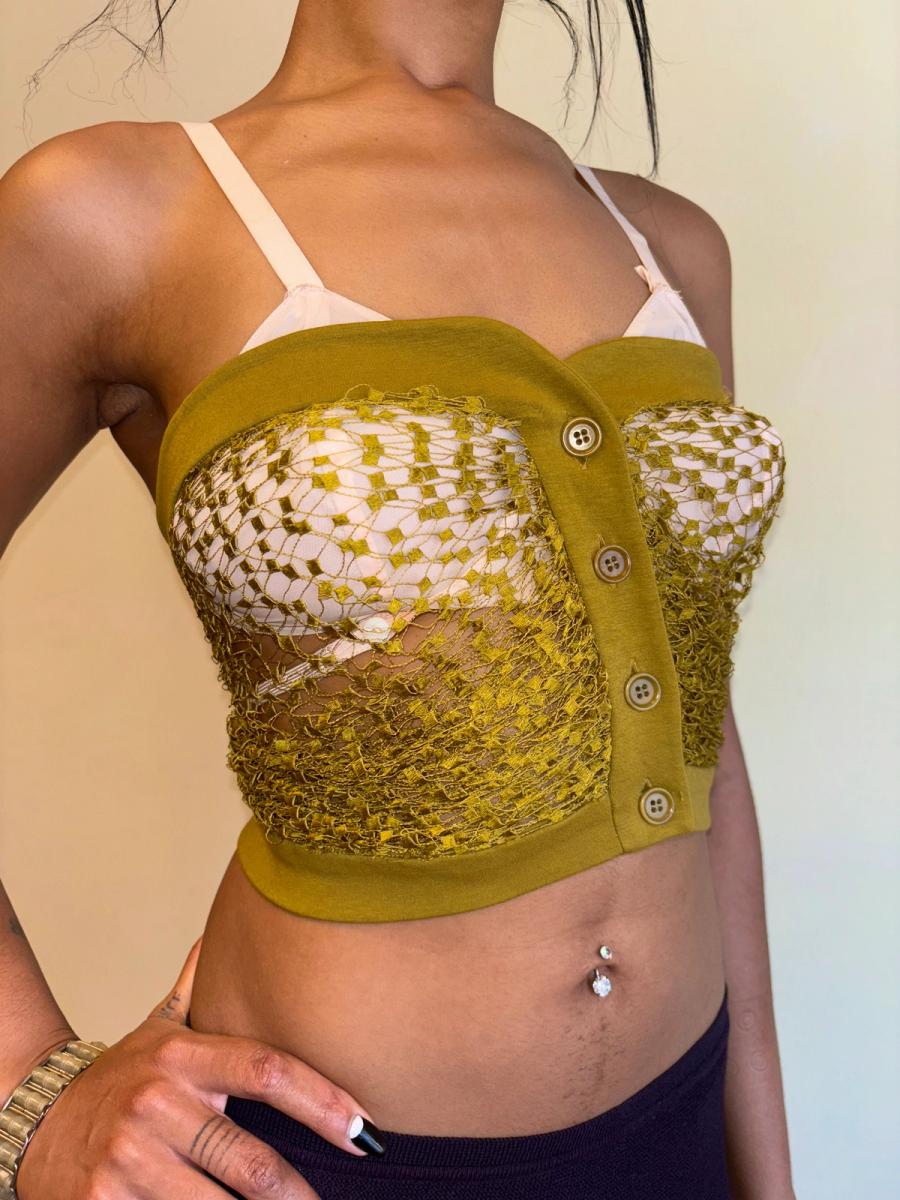 1991 Romeo Gigli Draped Netting Tube Top product image