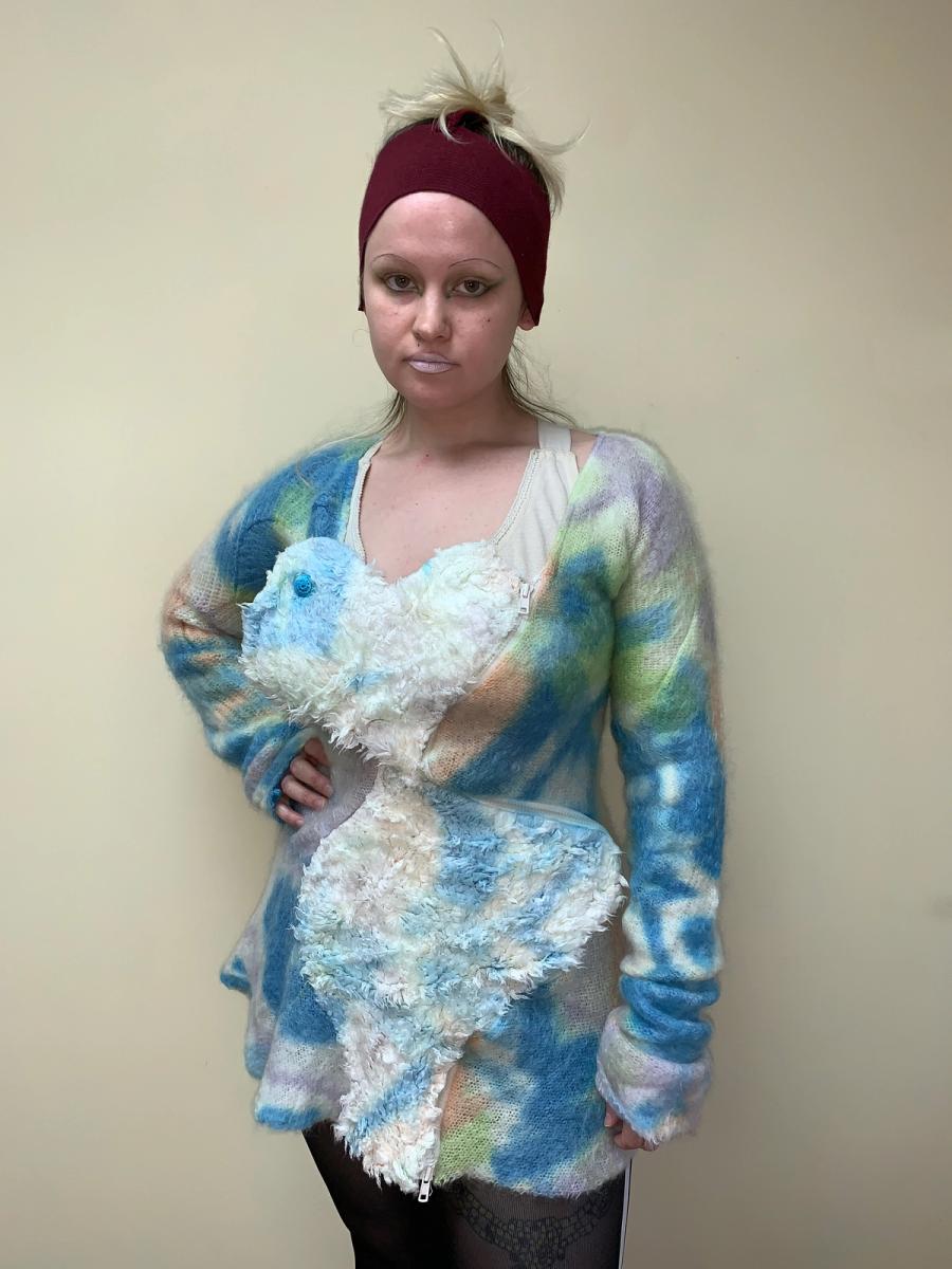 Rare Nozomi Ishiguro Irregular Zipper Sweater product image