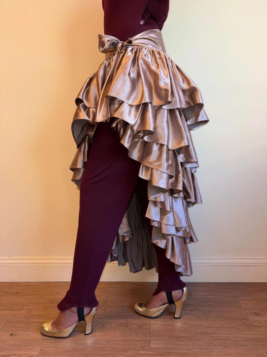 80s Norma Kamali OMO Ruffle Wrap Skirt product image