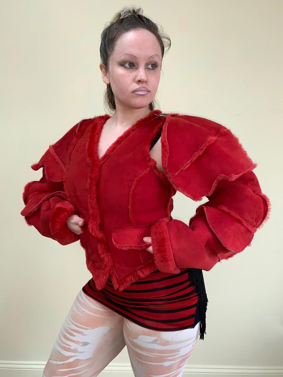 Vivienne Westwood A/W 1988 "Time Machine" Shearling Armour Jacket product image