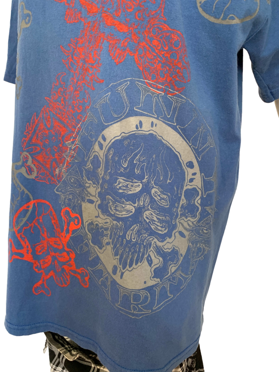 90s Funny Farm Skull And Cross T-shirt product image