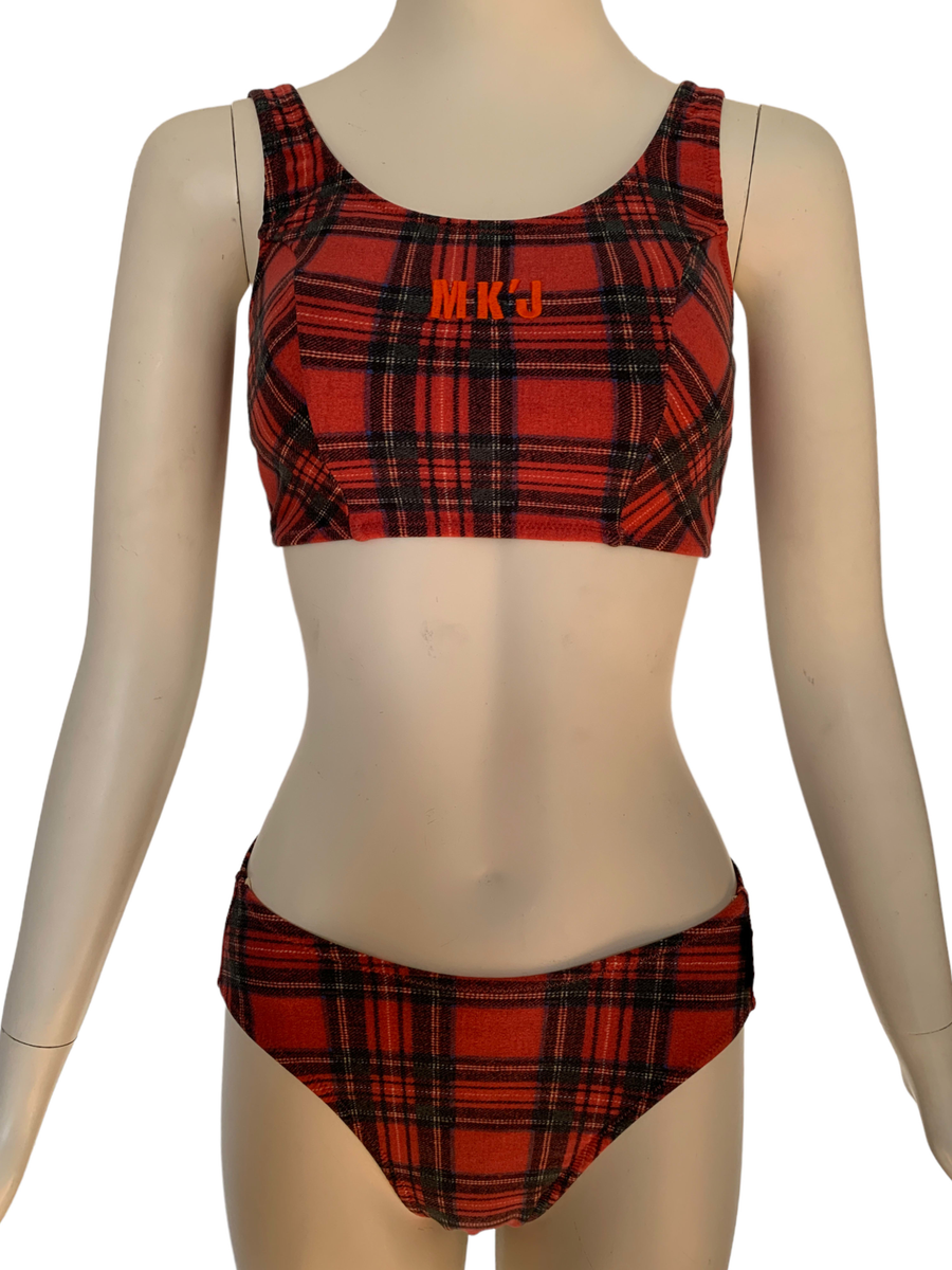 90s Michiko Koshino Plaid Swim Set product image
