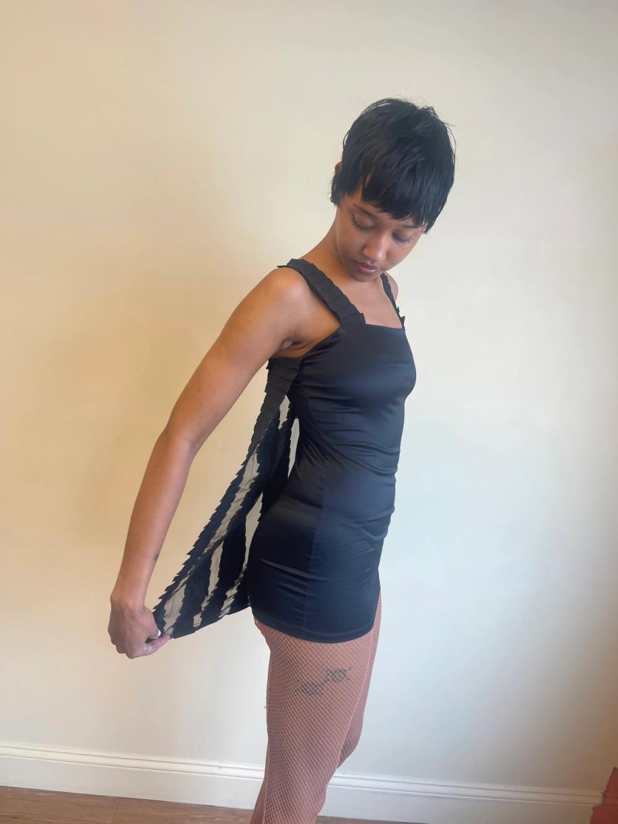 Emilio Cavallini Deadstock Micro-Mini Dress With Cape product image