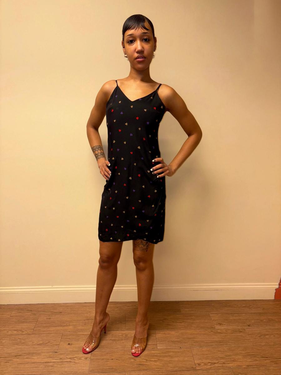 1980s Krizia Heart Confetti Dress  product image