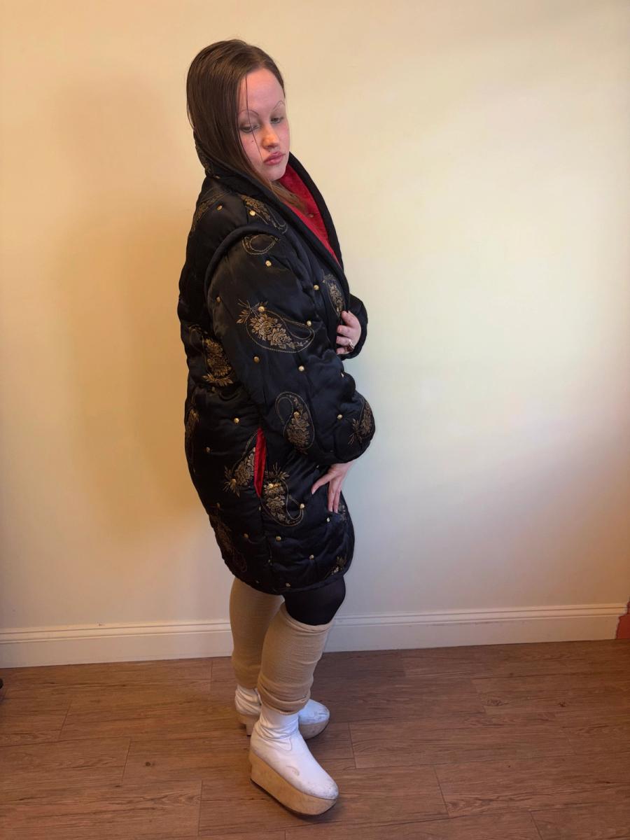 80s Krizia Paisley Quilted Puffer product image