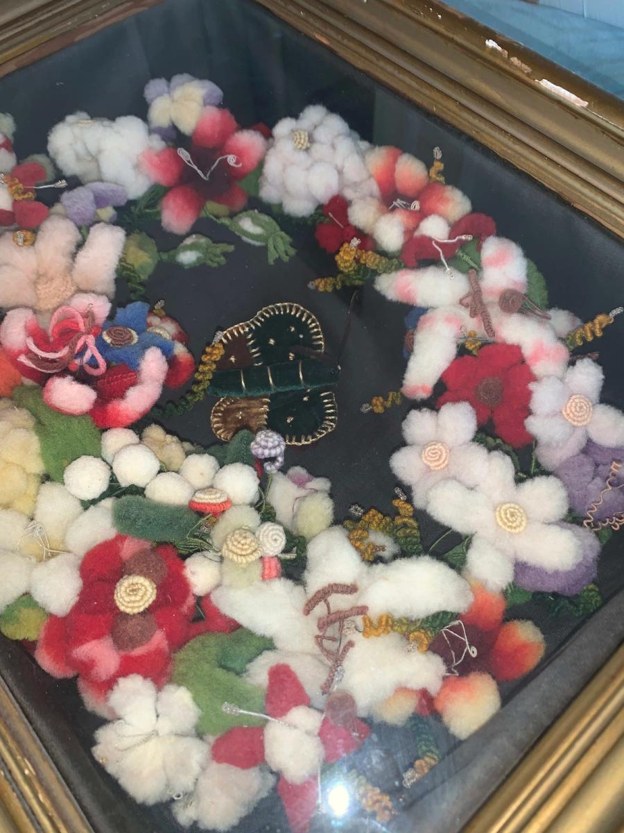 Victorian Felt Flower Mourning Wreath product image