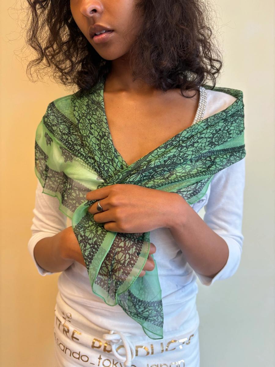 80s Chantal Thomass Trompe L'oeil Lace Handkerchief product image