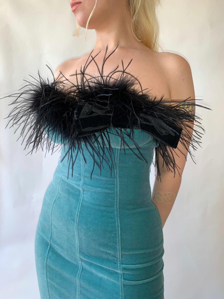 Chantal Thomass Feathered Cocktail Gown  product image